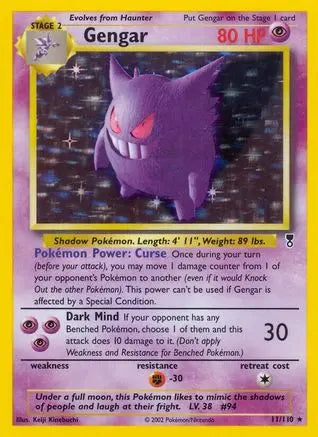 Gengar - Holofoil Legendary Collection - Holo Rare Legendary Collection Pokemon Single Squirtle Squad Card Shop.