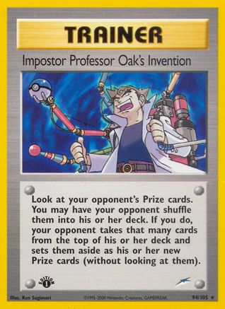 Impostor Professor Oak's Invention - 1st Edition Neo Destiny - Rare Neo Destiny Pokemon Single Squirtle Squad Card Shop.