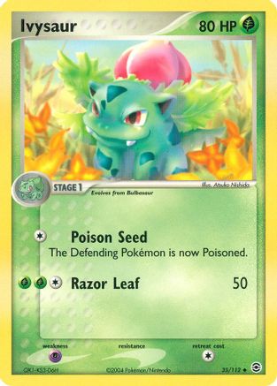 Ivysaur 035/112 FireRed & LeafGreen - Uncommon FireRed & LeafGreen Pokemon Single Squirtle Squad Card Shop.