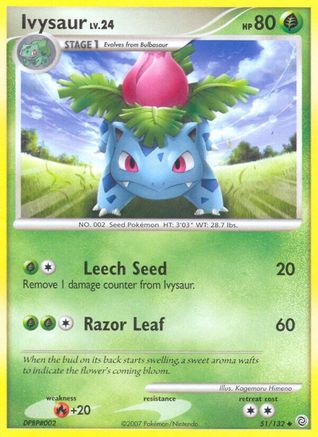 Ivysaur 051 Secret Wonders - Uncommon Secret Wonders Pokemon Single Squirtle Squad Card Shop.