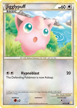 Jigglypuff 068 - Reverse Holofoil HeartGold SoulSilver - Common HeartGold SoulSilver Pokemon Single Squirtle Squad Card Shop.