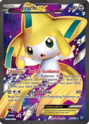 Jirachi EX (98 Full Art) - Holofoil Plasma Blast - Ultra Rare Plasma Blast Pokemon Single Squirtle Squad Card Shop.