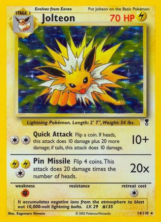 Jolteon - Holofoil Legendary Collection - Holo Rare Legendary Collection Pokemon Single Squirtle Squad Card Shop.