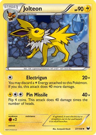 Jolteon Dark Explorers - Uncommon Dark Explorers Pokemon Single Squirtle Squad Card Shop.