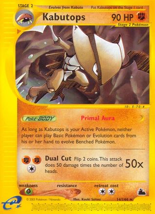 Kabutops (14) - Reverse Holofoil Skyridge - Rare Skyridge Pokemon Single Squirtle Squad Card Shop.