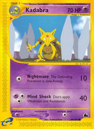 Kadabra Skyridge - Common Skyridge Pokemon Single Squirtle Squad Card Shop.