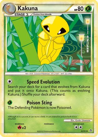 Kakuna - Reverse Holofoil Unleashed - Uncommon Unleashed Pokemon Single Squirtle Squad Card Shop.