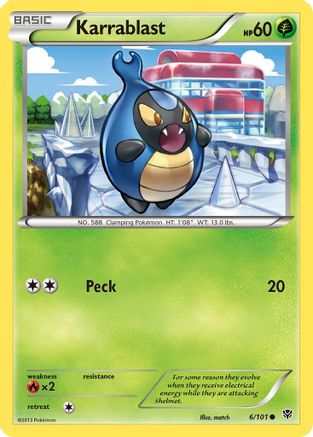 Karrablast Plasma Blast - Common Plasma Blast Pokemon Single Squirtle Squad Card Shop.