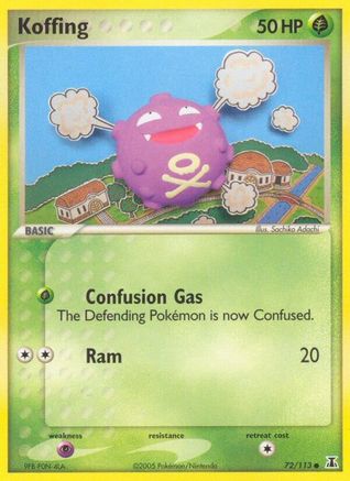 Koffing 072 - Reverse Holofoil Delta Species - Common Delta Species Pokemon Single Squirtle Squad Card Shop.