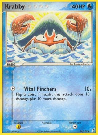 Krabby 054 Crystal Guardians - Common Crystal Guardians Pokemon Single Squirtle Squad Card Shop.