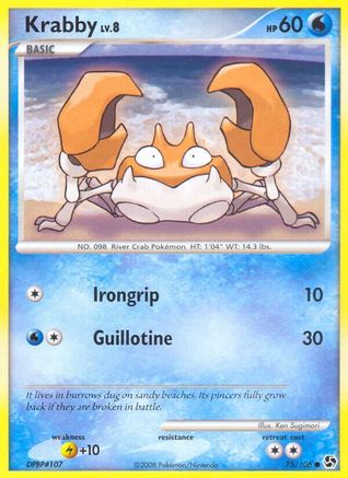 Krabby Great Encounters - Common Great Encounters Pokemon Single Squirtle Squad Card Shop.