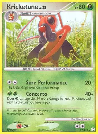 Kricketune - Reverse Holofoil Mysterious Treasures - Rare