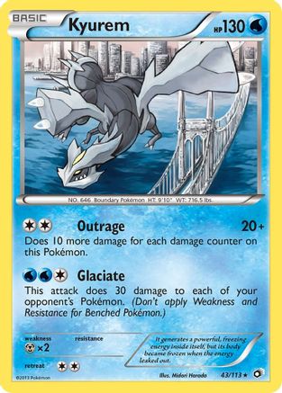 Kyurem 043 - Holofoil Legendary Treasures - Holo Rare Legendary Treasures Pokemon Single Squirtle Squad Card Shop.