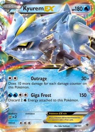Kyurem EX - Holofoil Plasma Blast - Ultra Rare Plasma Blast Pokemon Single Squirtle Squad Card Shop.