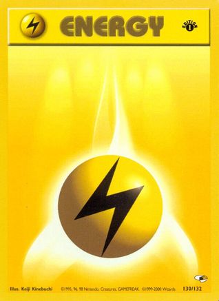 Lightning Energy 130 - 1st Edition Gym Heroes - Common Gym Heroes Pokemon Single Squirtle Squad Card Shop.