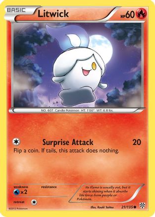 Litwick 021 - Reverse Holofoil Plasma Storm - Common Plasma Storm Pokemon Single Squirtle Squad Card Shop.