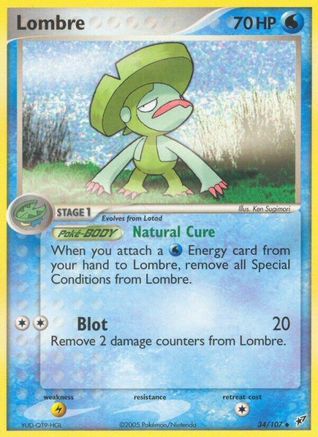 Lombre - 034/107/107 Deoxys - Uncommon Deoxys Pokemon Single Squirtle Squad Card Shop.