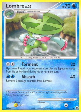 Lombre 054/132 - Reverse Holofoil Secret Wonders - Uncommon Secret Wonders Pokemon Single Squirtle Squad Card Shop.
