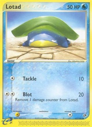 Lotad - 67/100/100 - Reverse Holofoil Sandstorm - Common Sandstorm Pokemon Single Squirtle Squad Card Shop.