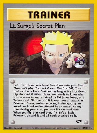 Lt. Surge's Secret Plan 107 - 1st Edition Gym Challenge - Rare Gym Challenge Pokemon Single Squirtle Squad Card Shop.