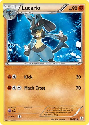 Lucario (77) - Reverse Holofoil Plasma Storm - Uncommon Plasma Storm Pokemon Single Squirtle Squad Card Shop.
