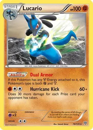 Lucario (78) (78) 078/135 - Holofoil Plasma Storm - Holo Rare