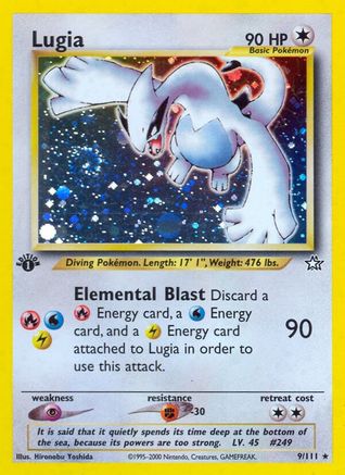 Lugia/111 - 1st Edition Holofoil Neo Genesis - Holo Rare Neo Genesis Pokemon Single Squirtle Squad Card Shop.