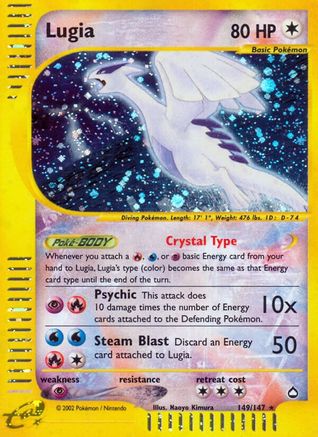 Lugia - Holofoil Aquapolis - Secret Rare Aquapolis Pokemon Single Squirtle Squad Card Shop.