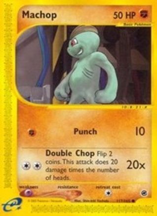 Machop 117 - Reverse Holofoil Expedition - Common Expedition Pokemon Single Squirtle Squad Card Shop.