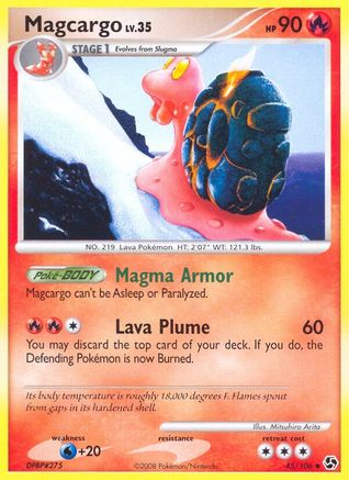 Magcargo - Reverse Holofoil Great Encounters - Uncommon Great Encounters Pokemon Single Squirtle Squad Card Shop.