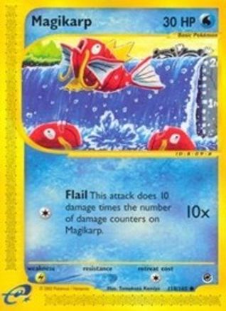 Magikarp 118 - Reverse Holofoil Expedition - Common Expedition Pokemon Single Squirtle Squad Card Shop.