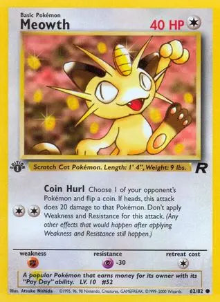 Meowth 062 - 1st Edition Team Rocket - Common