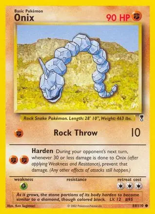 Onix Legendary Collection - Common Legendary Collection Pokemon Single Squirtle Squad Card Shop.