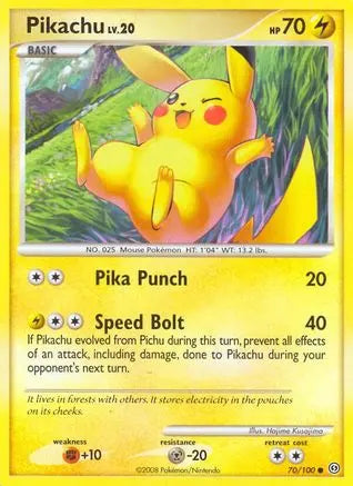 Pikachu 070 - Reverse Holofoil Stormfront - Common