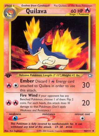 Quilava (46) (46) 046 - 1st Edition Neo Genesis - Uncommon Neo Genesis Pokemon Single Squirtle Squad Card Shop.