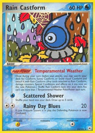 Rain Castform Hidden Legends - Rare Hidden Legends Pokemon Single Squirtle Squad Card Shop.