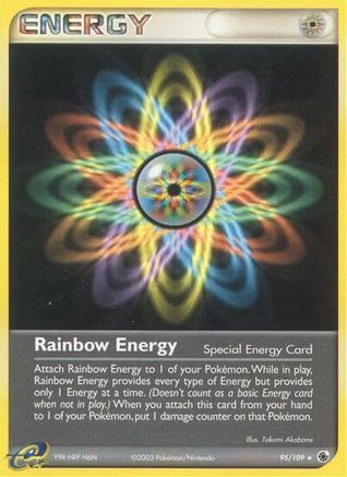 Rainbow Energy/109 - Reverse Holofoil Ruby and Sapphire - Rare Ruby and Sapphire Pokemon Single Squirtle Squad Card Shop.