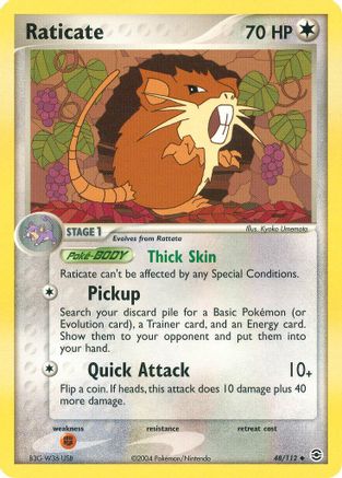 Raticate FireRed & LeafGreen - Uncommon FireRed & LeafGreen Pokemon Single Squirtle Squad Card Shop.
