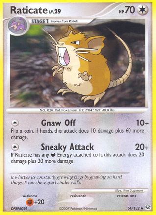 Raticate - Reverse Holofoil Secret Wonders - Uncommon Secret Wonders Pokemon Single Squirtle Squad Card Shop.
