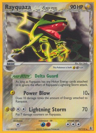 Rayquaza (Delta Species) 013 - Reverse Holofoil Delta Species - Holo Rare Delta Species Pokemon Single Squirtle Squad Card Shop.
