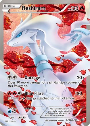 Reshiram (Full Art) RC22 - Holofoil Legendary Treasures Radiant Collection - Ultra Rare Legendary Treasures: Radiant Collection Pokemon Single Squirtle Squad Card Shop.