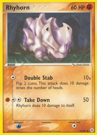 Rhyhorn - Reverse Holofoil Hidden Legends - Common Hidden Legends Pokemon Single Squirtle Squad Card Shop.