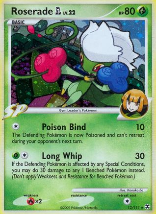 Roserade GL - Reverse Holofoil Rising Rivals - Holo Rare Rising Rivals Pokemon Single Squirtle Squad Card Shop.