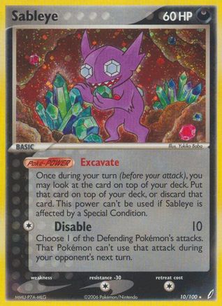 Sableye/100 - Reverse Holofoil Crystal Guardians - Holo Rare Crystal Guardians Pokemon Single Squirtle Squad Card Shop.