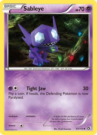 Sableye - Reverse Holofoil Legendary Treasures - Uncommon Legendary Treasures Pokemon Single Squirtle Squad Card Shop.