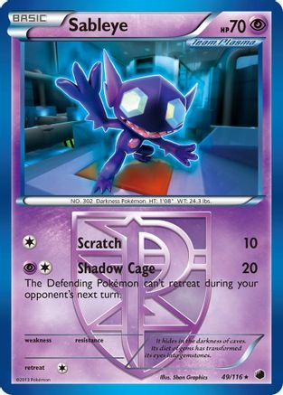 Sableye (Team Plasma) Plasma Freeze - Rare Plasma Freeze Pokemon Single Squirtle Squad Card Shop.