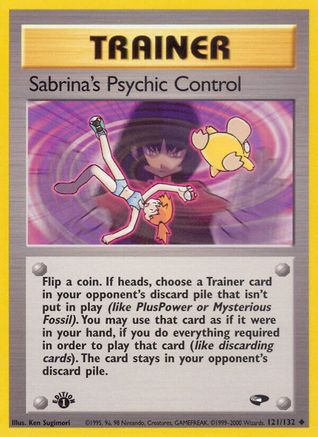 Sabrina's Psychic Control 121 - 1st Edition Gym Challenge - Uncommon Gym Challenge Pokemon Single Squirtle Squad Card Shop.