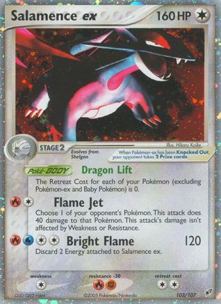 Salamence ex - Holofoil Deoxys - Ultra Rare Deoxys Pokemon Single Squirtle Squad Card Shop.
