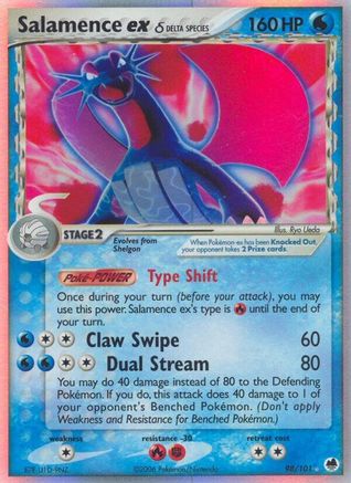 Salamence ex (Delta Species) - Holofoil Dragon Frontiers - Ultra Rare Dragon Frontiers Pokemon Single Squirtle Squad Card Shop.