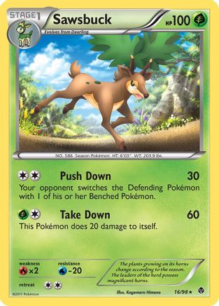 Sawsbuck Emerging Powers - Rare Emerging Powers Pokemon Single Squirtle Squad Card Shop.